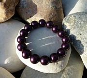 Elasticated mulberry shell pearl bracelet (large 1cm pearls).