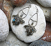 Sterling silver earrings with labradorite