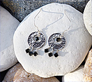 Sterling silver earrings with swarovski crystal
