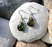 Olive cubic zirconia earrings
