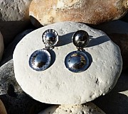 Sterling silver domed earrings