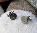 Sterling silver cufflinks with bar